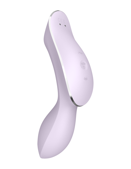 2 in 1 Purple Curvy Trinity 2 Satisfyer USB Vibrator and Clitoris Stimulator - CC597788