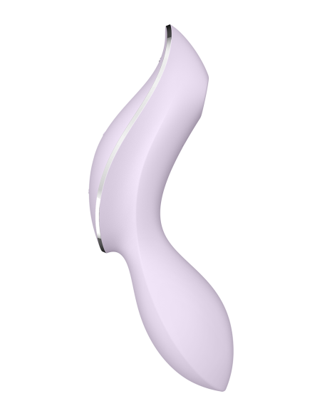 2 in 1 Purple Curvy Trinity 2 Satisfyer USB Vibrator and Clitoris Stimulator - CC597788