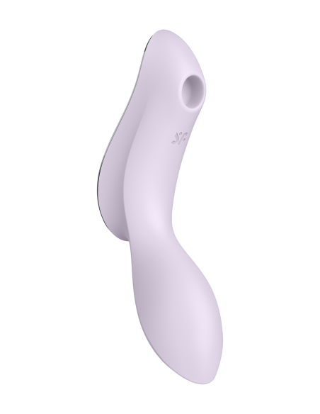 2 in 1 Purple Curvy Trinity 2 Satisfyer USB Vibrator and Clitoris Stimulator - CC597788