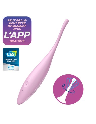 Pink USB connected multi-zone stimulator Twirling Joy Satisfyer - CC597758