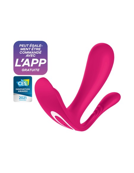 3 in 1 Vibrators and pink clitoral stimulator connected Top Secret Satisfyer - CC597755