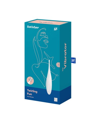 Veelzijdige stimulator voor doelgebied wit USB, Twirling Fun Satisfyer - CC597725