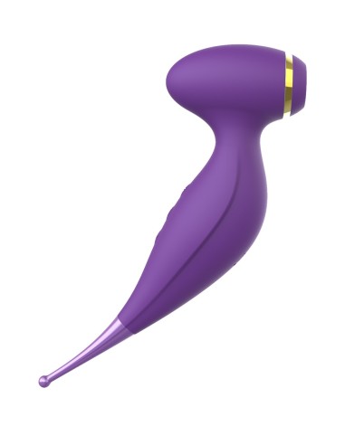 Bird of Paradise - 2 in 1 vibrator with clitoral vibration by membrane and purple stimulator tip - CR-820PUR