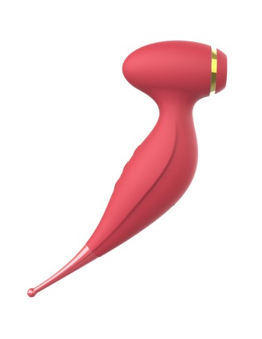 Bird of Paradise - 2 in 1 vibrator with clitoral vibration by membrane and red stimulator tip - CR-820RED