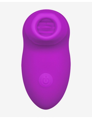 Clitorisstimulator met 2 verwisselbare vibratietips op pinnen en tong - BOZ-058PUR