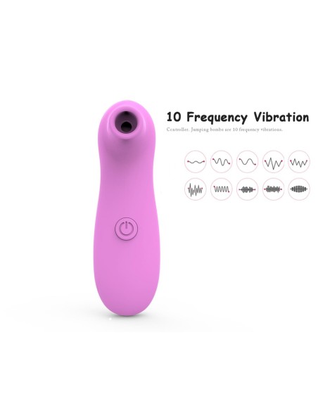 Clitorisstimulator door vibratie op roze membranen 10 reissnelheden - BOZ-035PNK