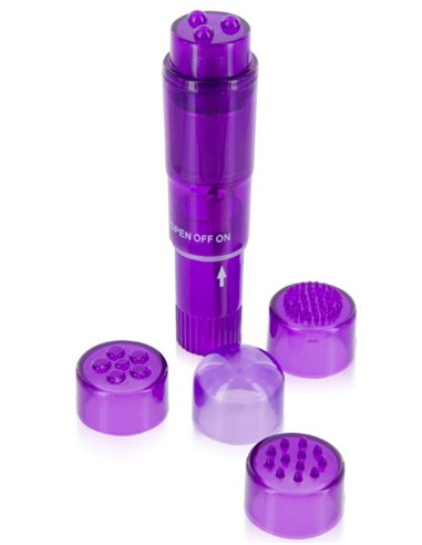 Stimulateur de clitoris violet têtes changeables - CC570033