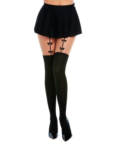 Suspender effect tights - DG0370BLK