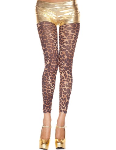 Legging van fijne voile met luipaardprint - MH35804LEO