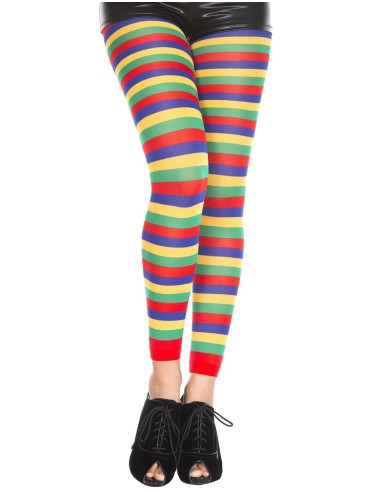 Colorful fancy leggings with horizontal stripes - MH35008RAI