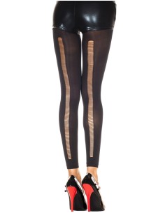 Legging noir fashion et fin ajouré sur l'arrière - MH35241BLK