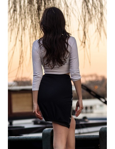 Frida black long skirt - LSL2-LBLK