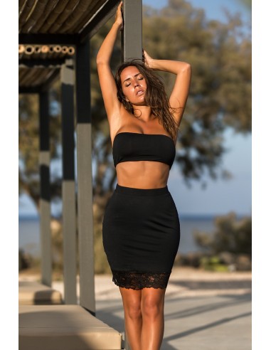 Maria long black skirt - LSK1-LBLK