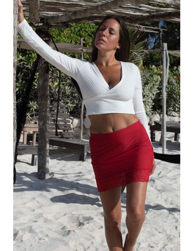 Marina red short skirt - LSK1-SRED