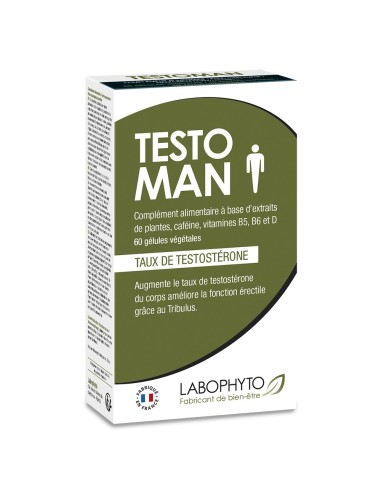 Testoman verhoogt het testosteronniveau 60 capsules - LAB17