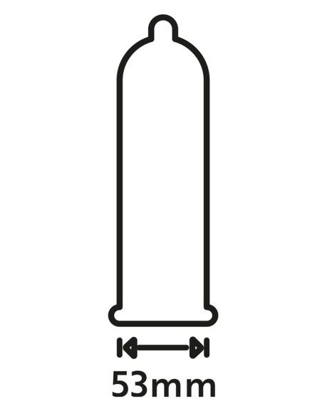 Lubricated condoms, latex x12 with ORIGINAL reservoir 53 mm - R416452