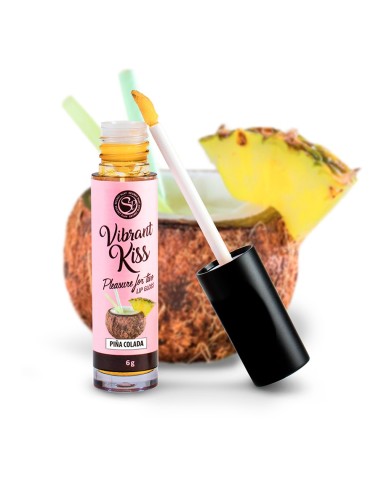 Gloss sexe oral vibrant Pina Colada 100% comestible - SP3687