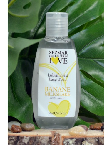 Lubricante 100% natural a base de agua Banana Milkshake 90 ml - SEZ083