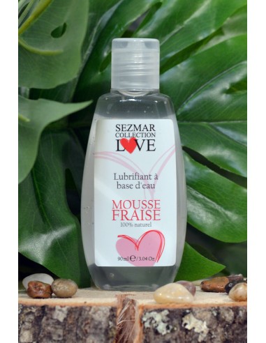 100% natural water-based lubricant Strawberry mousse 90 ml - SEZ082