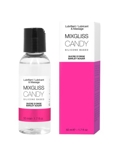 2 in 1 Glijmiddel en siliconen massageolie Mixgliss Candy Gerstsuiker 50 ML - MG2559