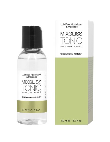 2 in 1 Glijmiddel en siliconen massageolie Mixgliss Tonic Ginger 50 ML - MG2320