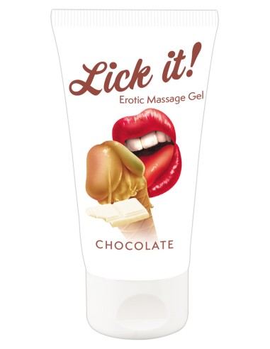 Eetbaar veganistisch massageglijmiddel en gel met witte chocoladesmaak 50 ml - R625760