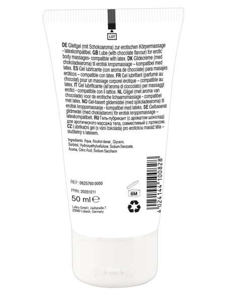 Eetbaar veganistisch massageglijmiddel en gel met witte chocoladesmaak 50 ml - R625760