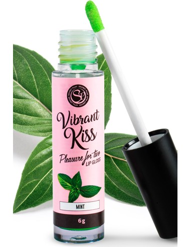 Gloss sexe oral vibrant à la menthe 100% comestible - SP6546