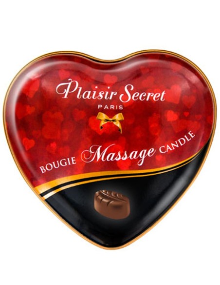 Mini hartdoosje chocolade massagekaars 35ml - CC826061