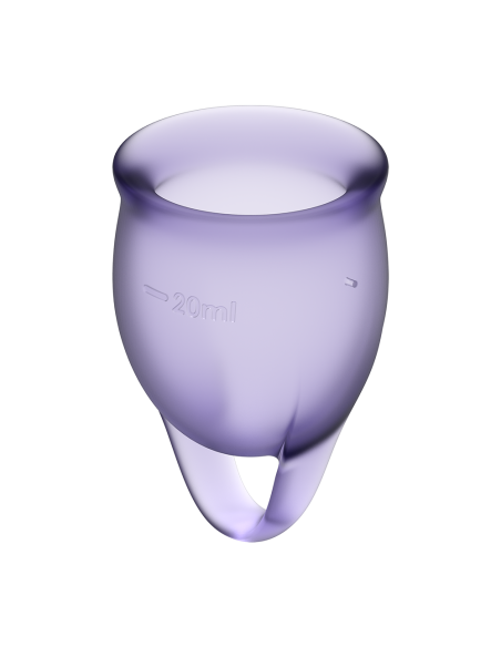 2 Satisfyer Light Violet menstrual cups FEEL CONFIDENT - CC597821