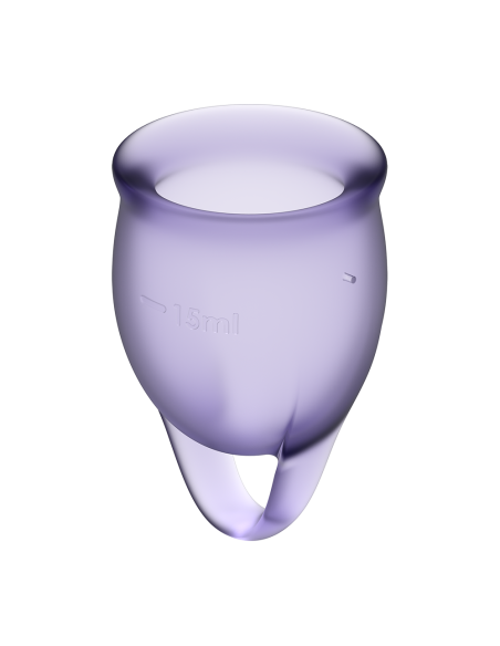 2 Satisfyer Light Violet menstrual cups FEEL CONFIDENT - CC597821