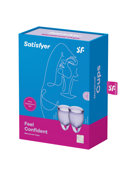 2 Satisfyer Light Violet menstrual cups FEEL CONFIDENT - CC597821
