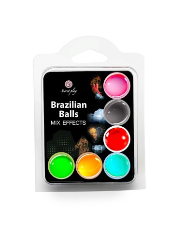 Brazilian massage balls different effects x6 - BZ3701