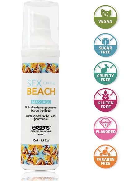 Seks op het strand Eetbare verwarmde massageolie - CC805034