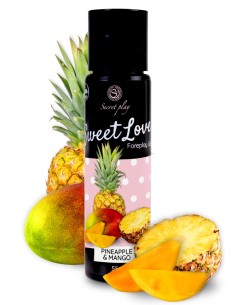 2 en 1 Gel de massage et lubrifiant ananas et mangue 100% comestible - SP6843