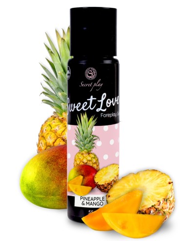 2 en 1 Gel de massage et lubrifiant ananas et mangue 100% comestible - SP6843