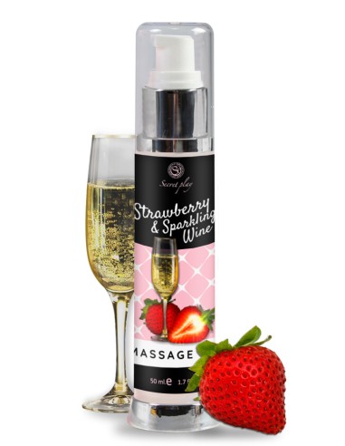 Aardbei mousserende wijn massageolie 50 ml - SP6837