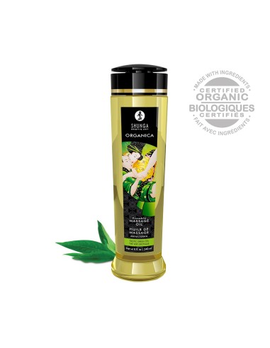 Organica biologische afrodisiacum massageolie groene thee 240ml - CC1311