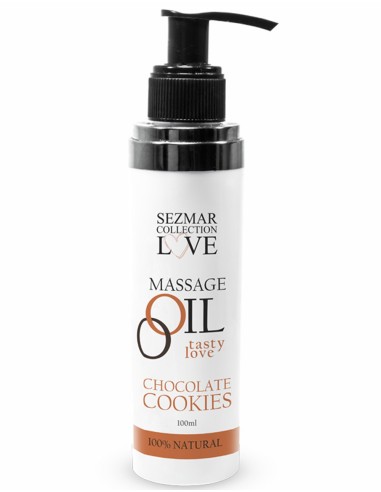 Eetbare massageolie met chocoladekoekjes 100 ml - SEZ002A