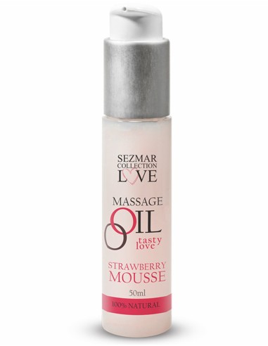 Edible strawberry mousse massage oil 50ml - SEZ003