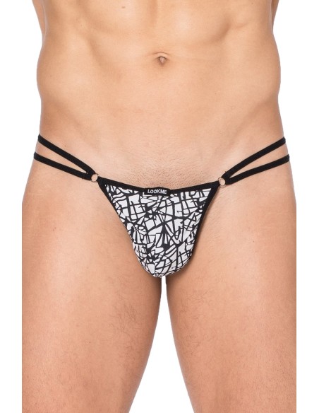 White and black printed mini thong New Look - LM2299-01BWH