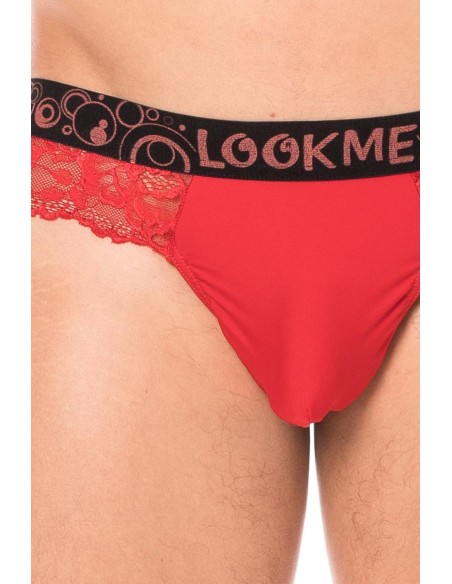 Tanga de encaje delicado rojo - LM2006-57RED
