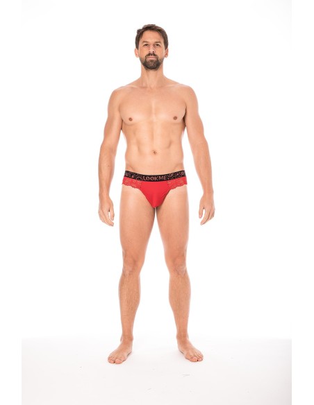 Tanga de encaje delicado rojo - LM2006-57RED