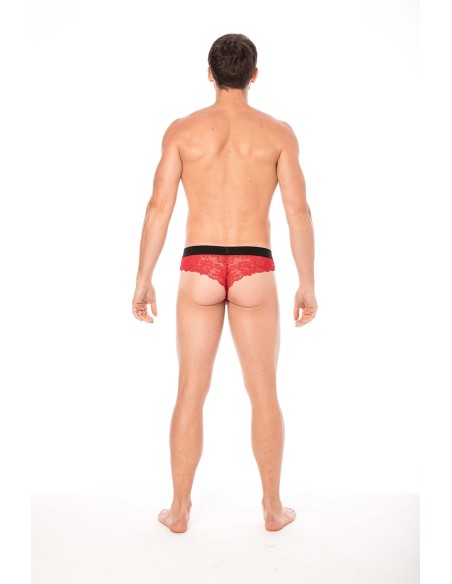 Tanga de encaje delicado rojo - LM2006-57RED