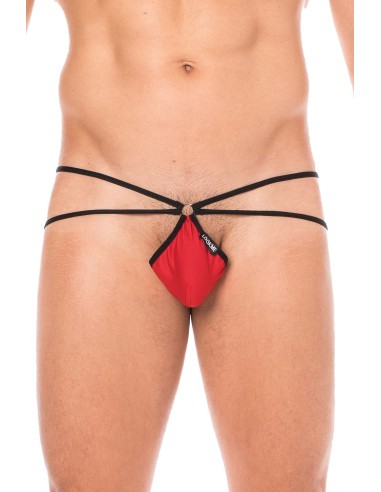 Very high-cut red mini thong - LM2099-02RED