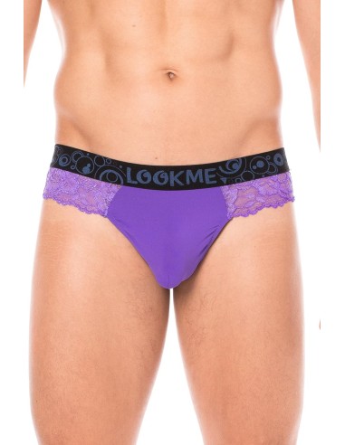 Tanga de encaje delicado morado - LM2006-57PUR