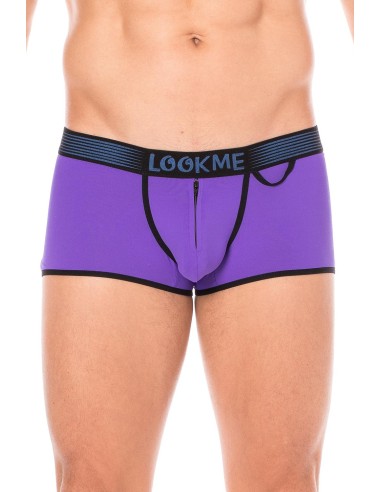 Mini-Pant Violet échancré avec zip - LM2003-68PUR