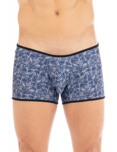 Paradise blue printed boxer shorts - LM2304-67BLU