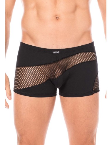 Shade 2 ondoorzichtige en transparante zwarte boxershort - LM803-67BLK