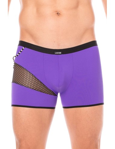 Boxer violet  filet et corde - LM2004-67PUR